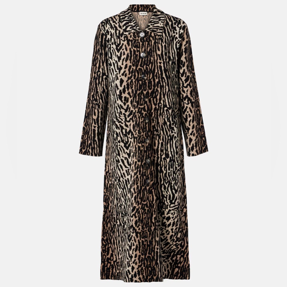 RIXO Jacoba jacquard coat